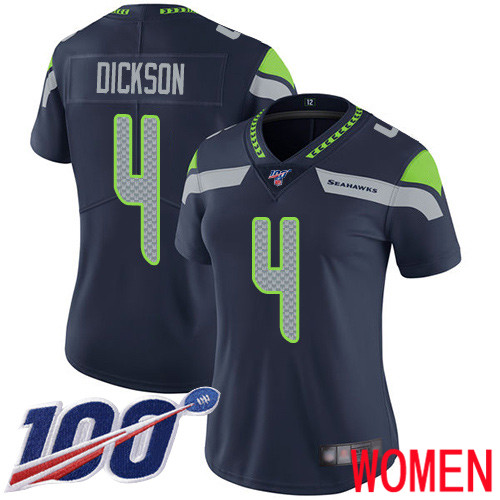 Seattle Seahawks Limited Navy Blue Women Michael Dickson Home Jersey NFL Football 4 100th Season Vapor Untouchable